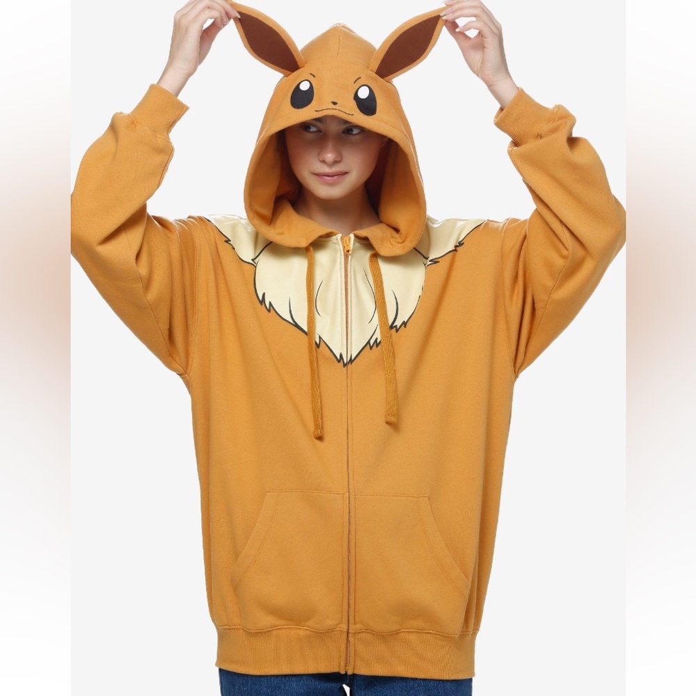 Pokémon Eevee Cosplay Hoodie Jacket Hot‎ Topic